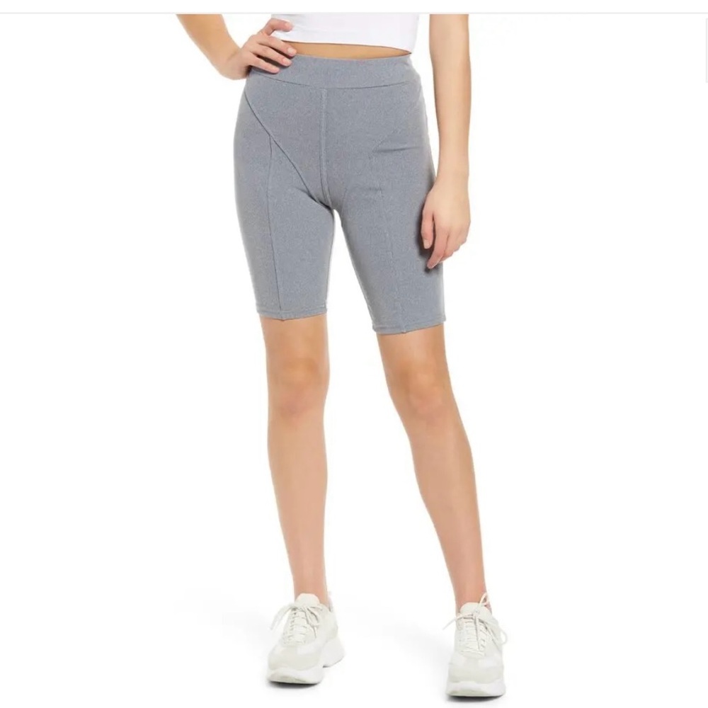 4TH & RECKLESS Macy Ribbed Bike Shorts - Blue Marl Jersey NWT SIZE S
